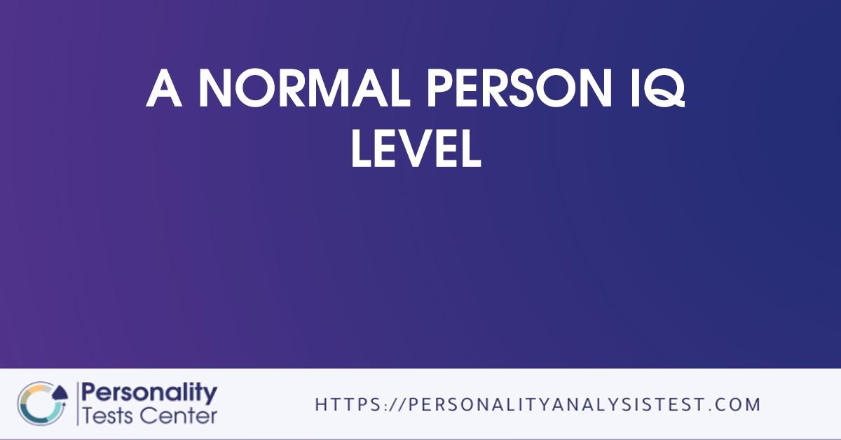 a normal person iq level