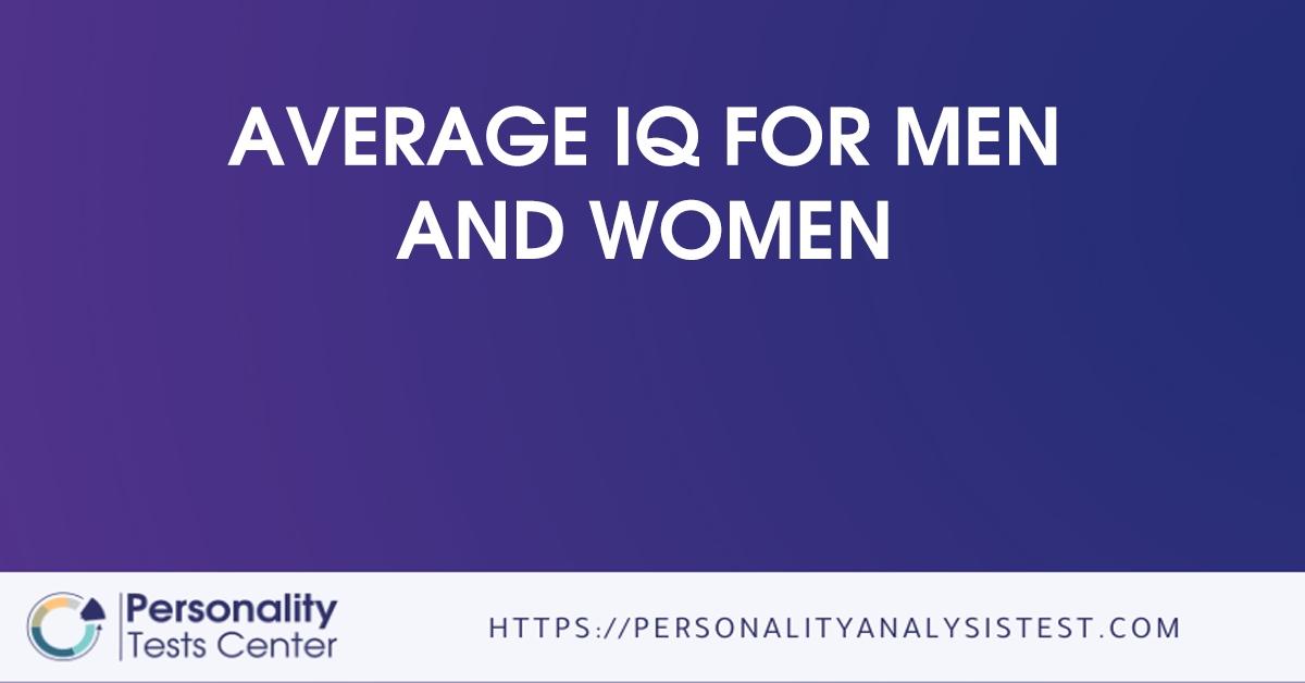 average iq for men and women