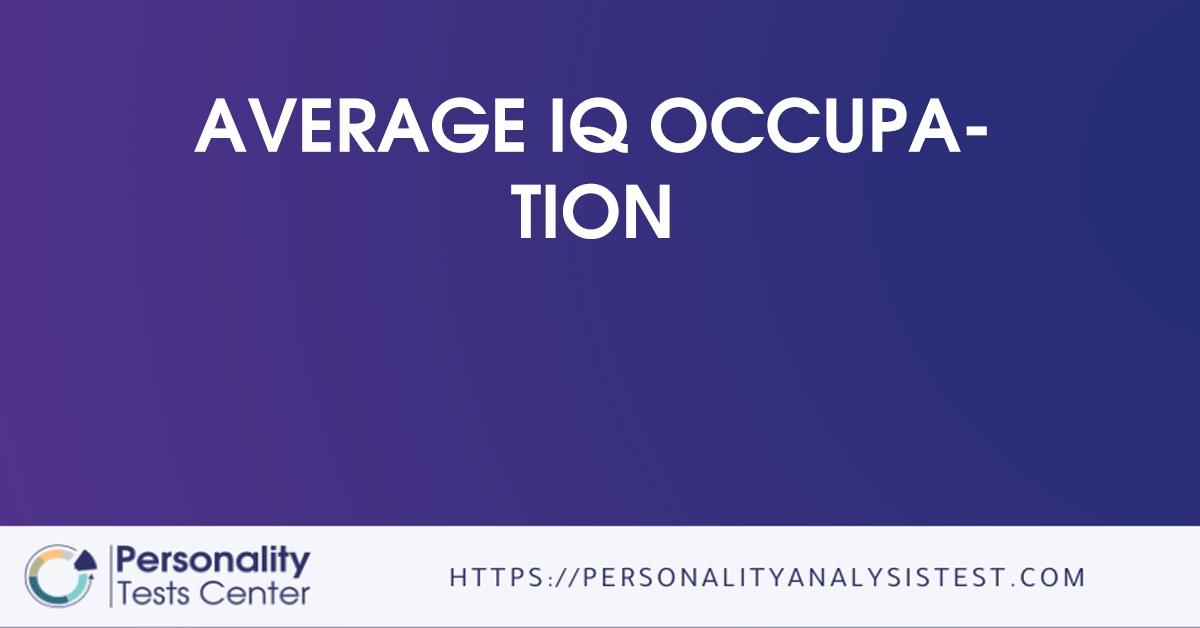 average iq occupation