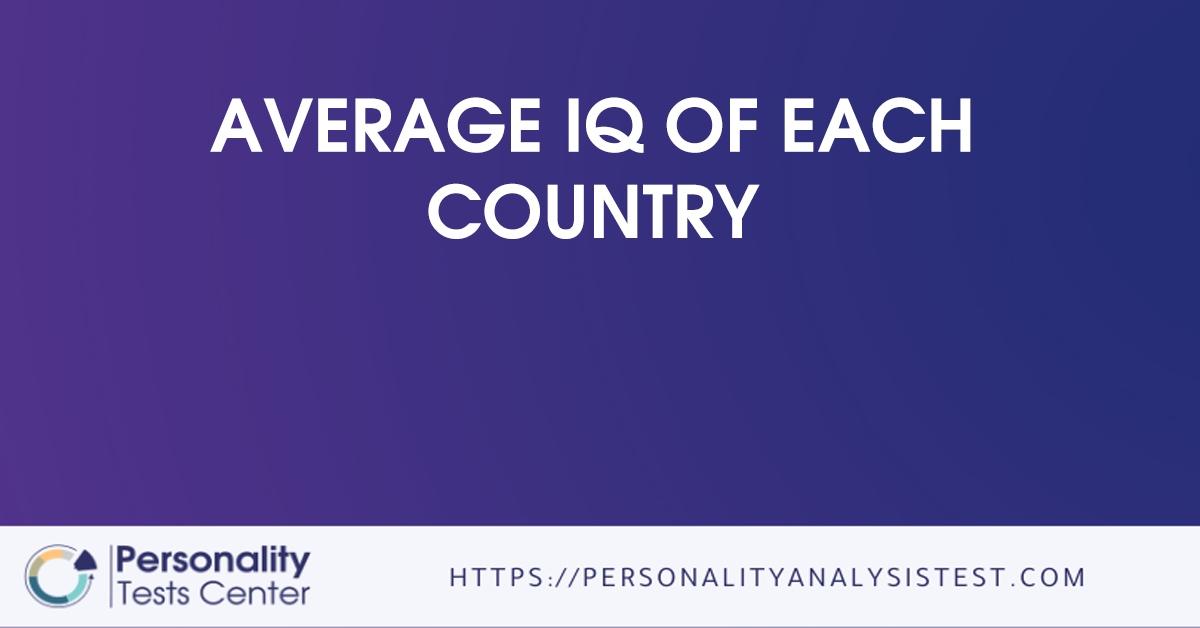 average iq of each country