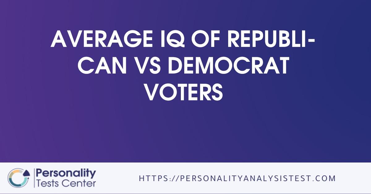 average iq of republican vs democrat voters