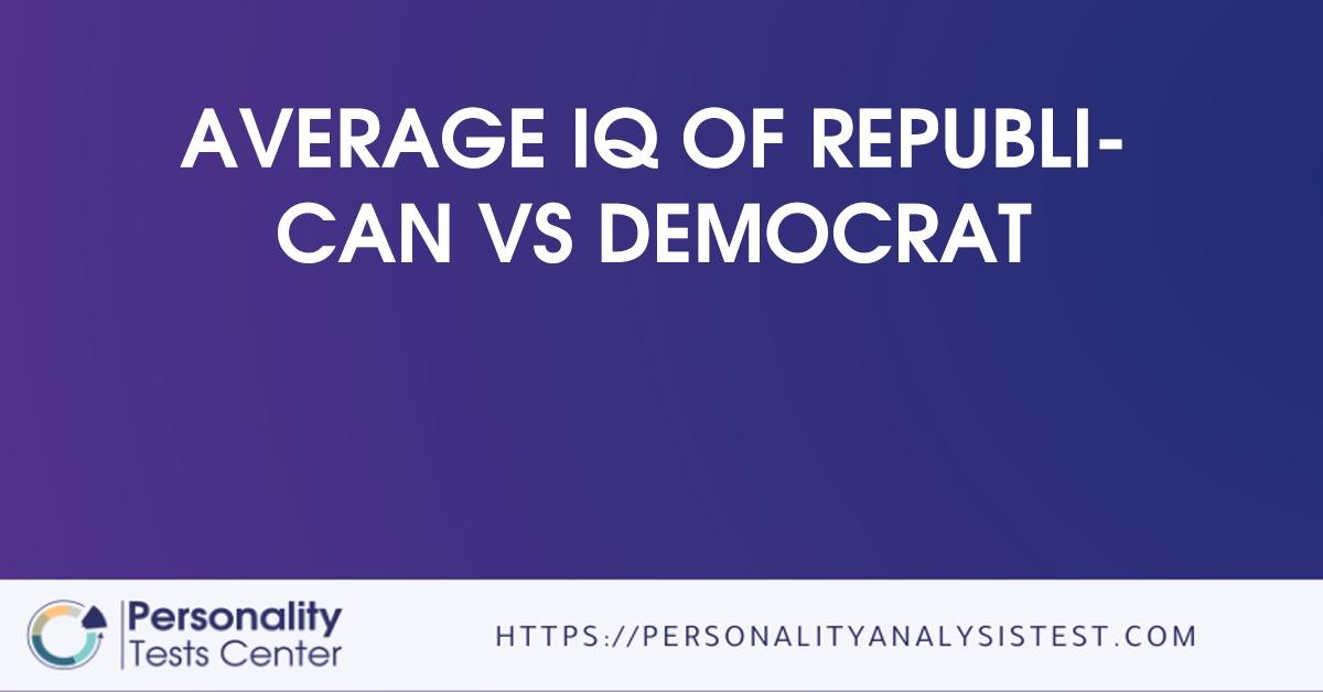 average iq of republican vs democrat