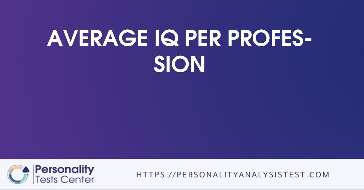 average iq per profession