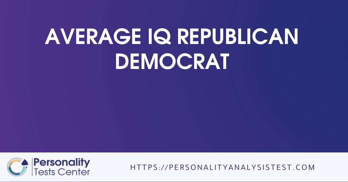 average iq republican democrat