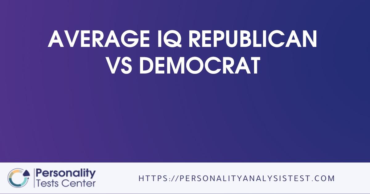 average iq republican vs democrat