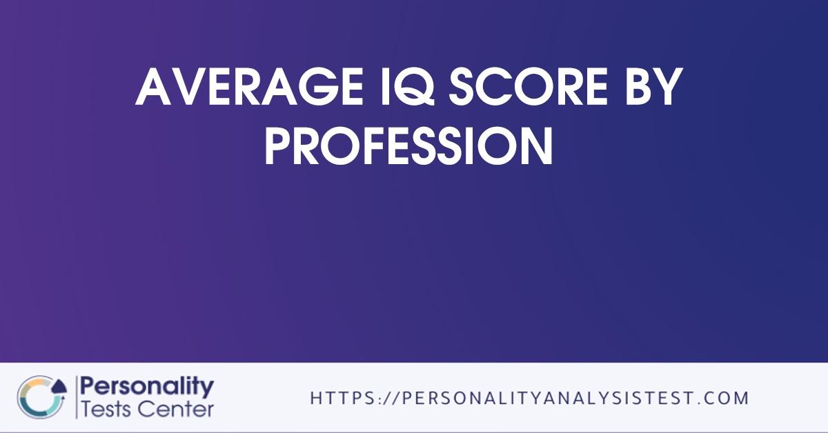 average iq score by profession