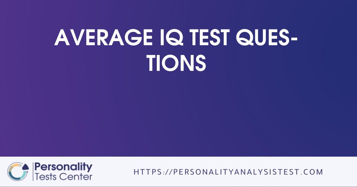 average iq test questions