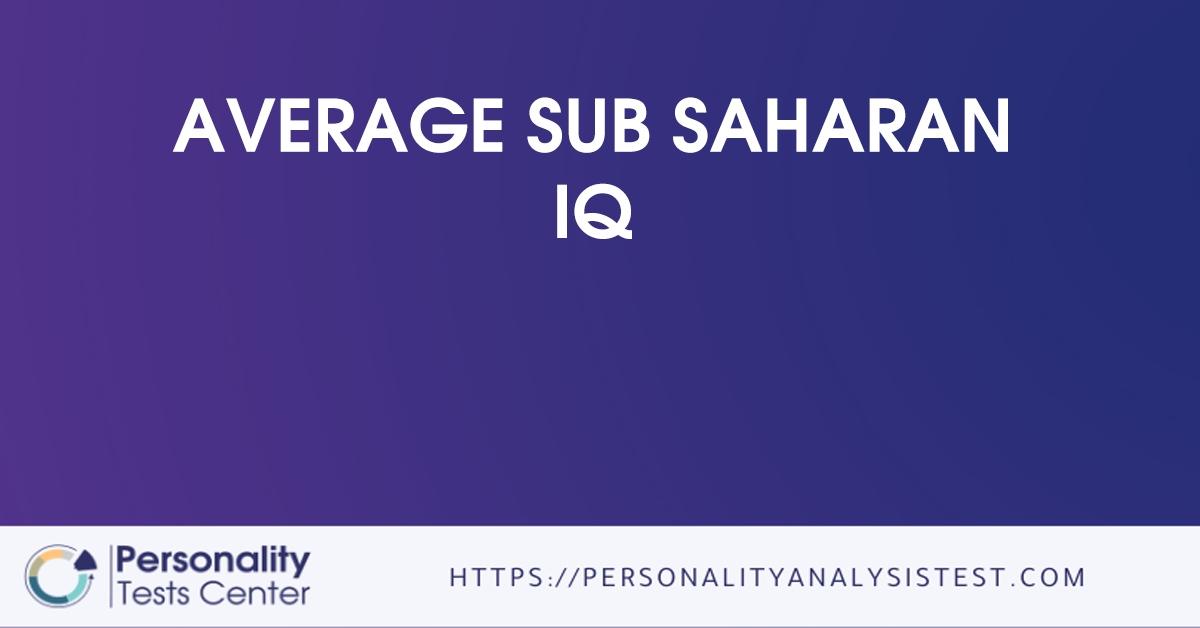 average sub saharan iq