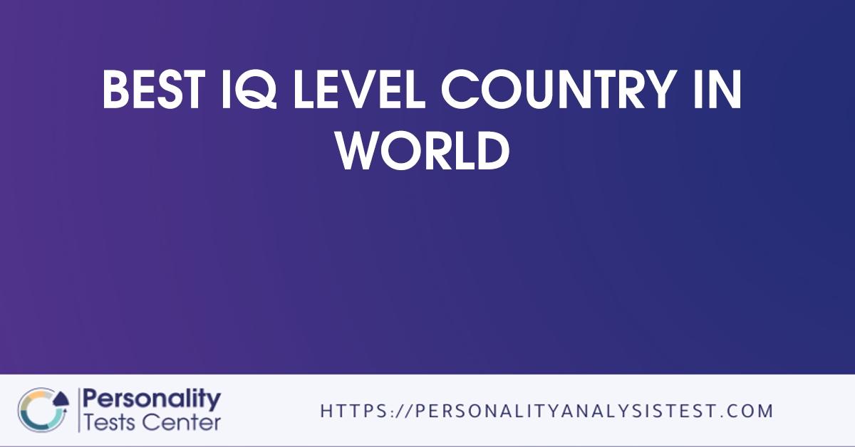 best iq level country in world