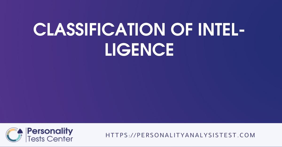classification of intelligence