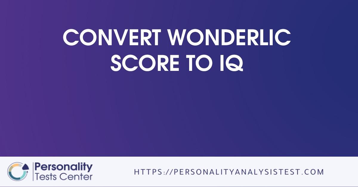 convert wonderlic score to iq