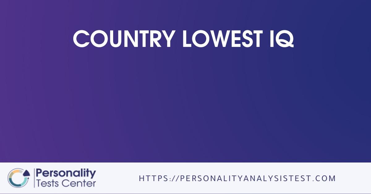 country lowest iq