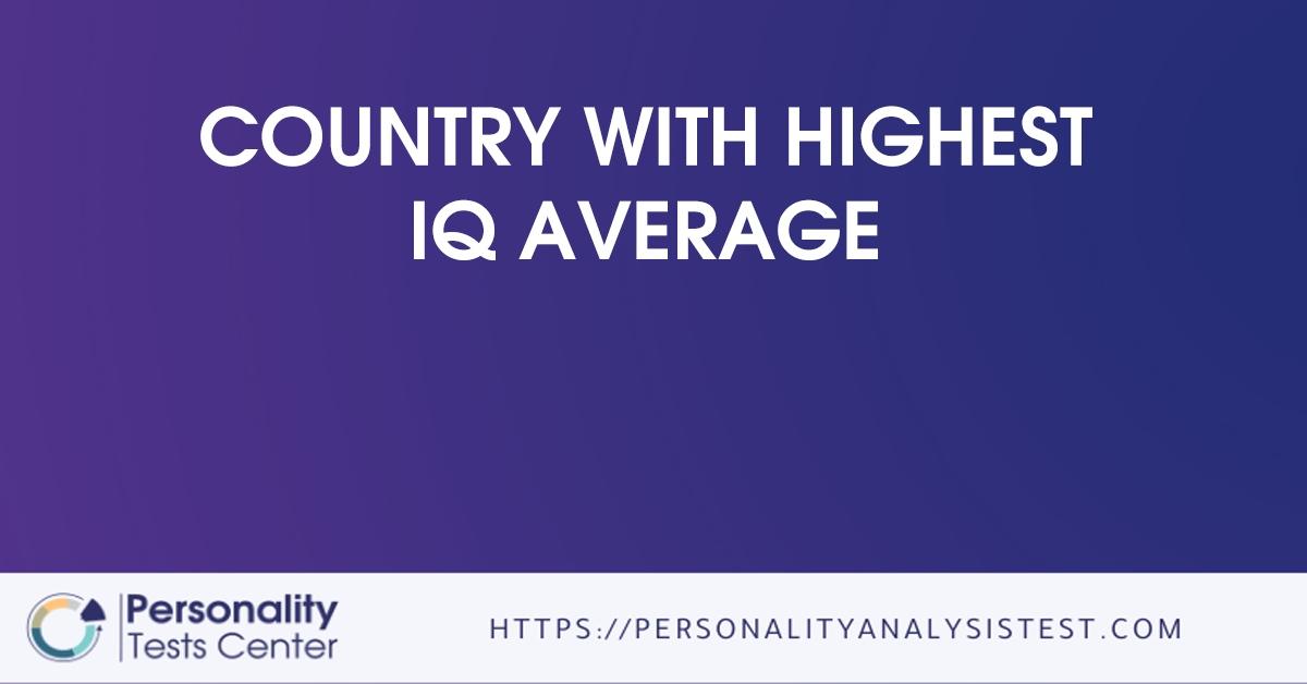 country with highest iq average
