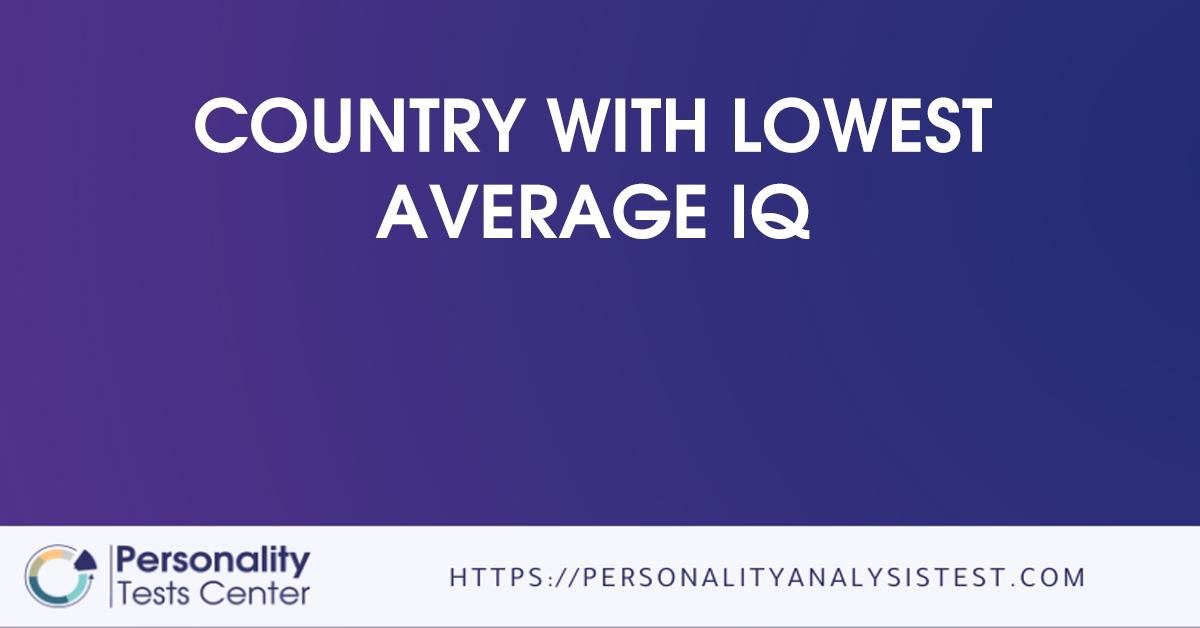 country with lowest average iq