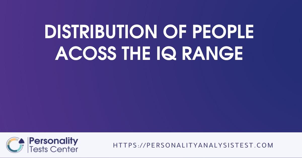 distribution of people acoss the iq range