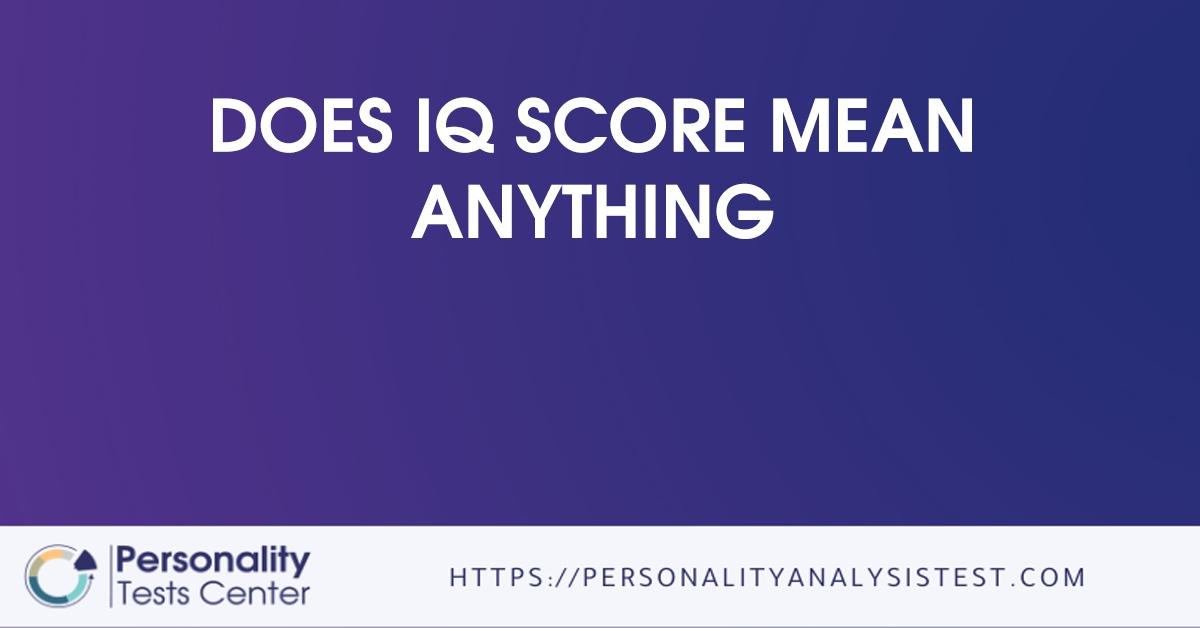 does iq score mean anything