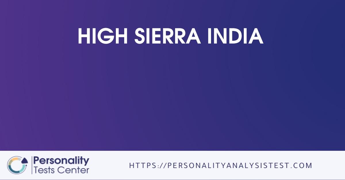 high sierra india
