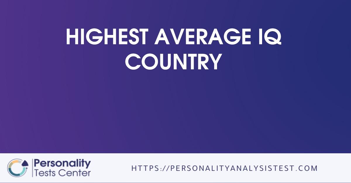 highest average iq country