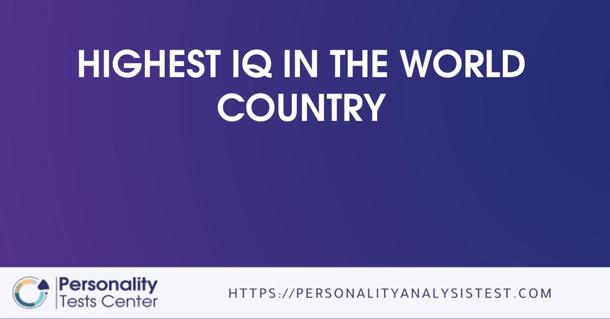 highest iq in the world country