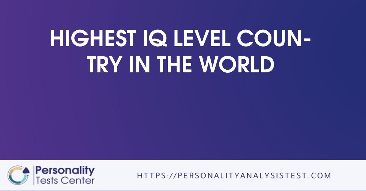 highest iq level country in the world