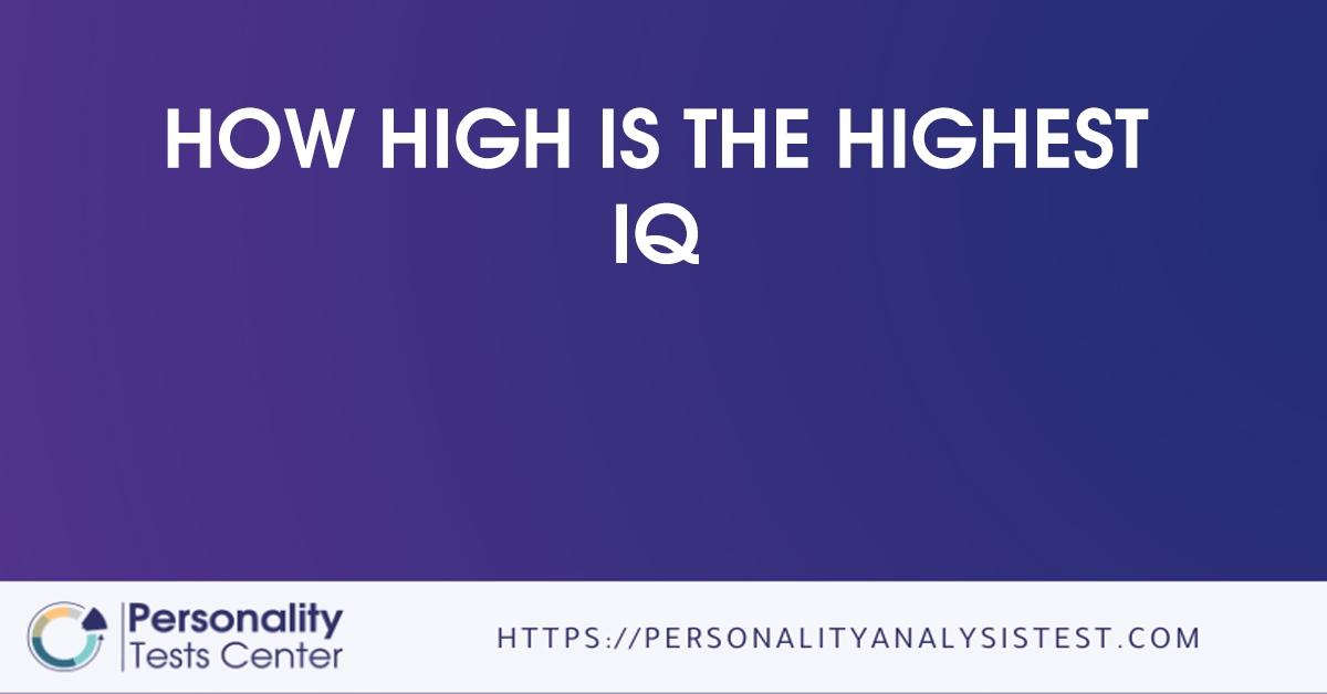 how high is the highest iq
