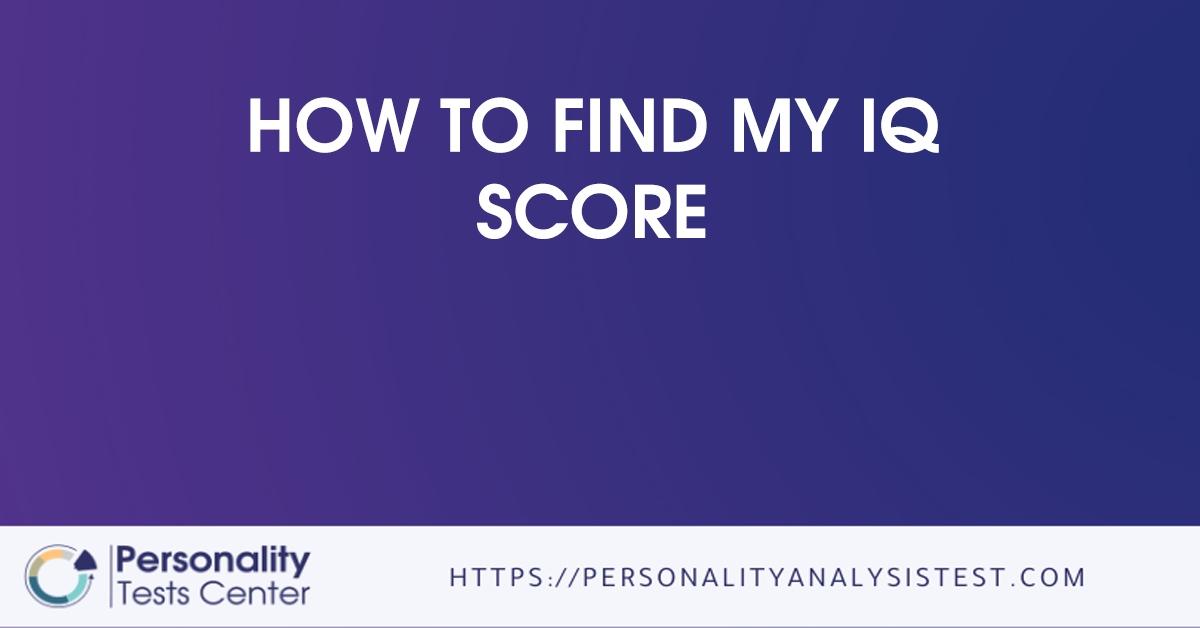 how to find my iq score