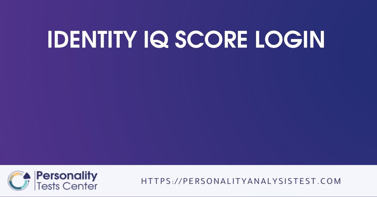 identity iq score login