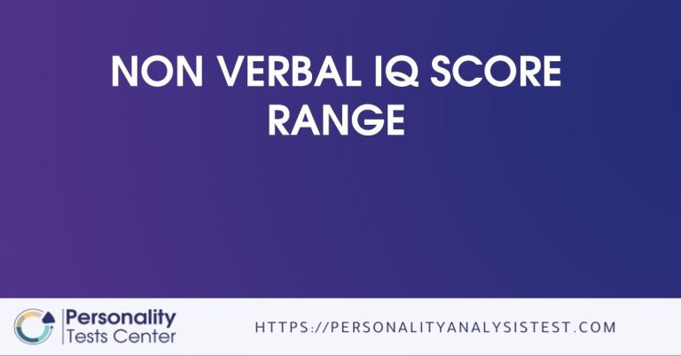 Non Verbal Iq Score Range