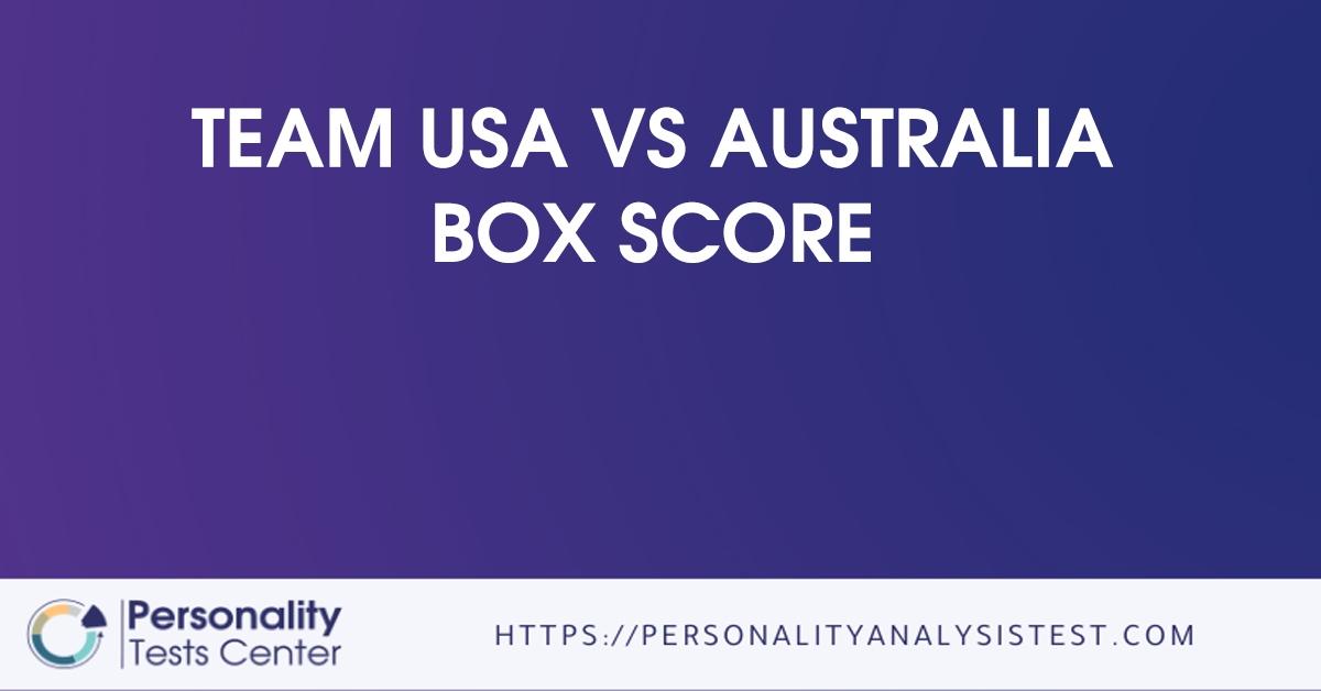 Usa australia box score